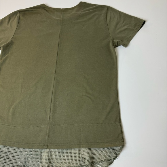 Unknown New York Olive Green Mesh Drop Tail T Shirt Men’s Size XL - Picture 11 of 13